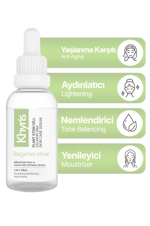 Khyris Yaşlanma Karşıtı Cilt Serumu 30 ml – Somon Dna & Bitkisel Kök Hücre, Yenileyici Ve Aydınlatıcı Etki