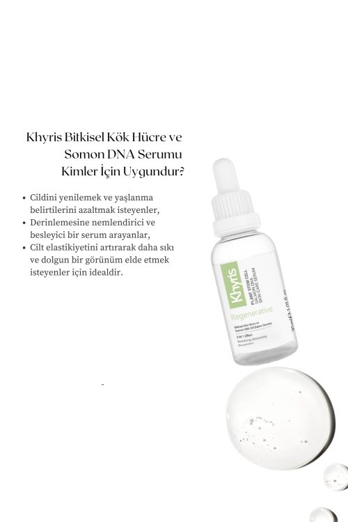 Khyris Yaşlanma Karşıtı Cilt Serumu 30 ml – Somon Dna & Bitkisel Kök Hücre, Yenileyici Ve Aydınlatıcı Etki