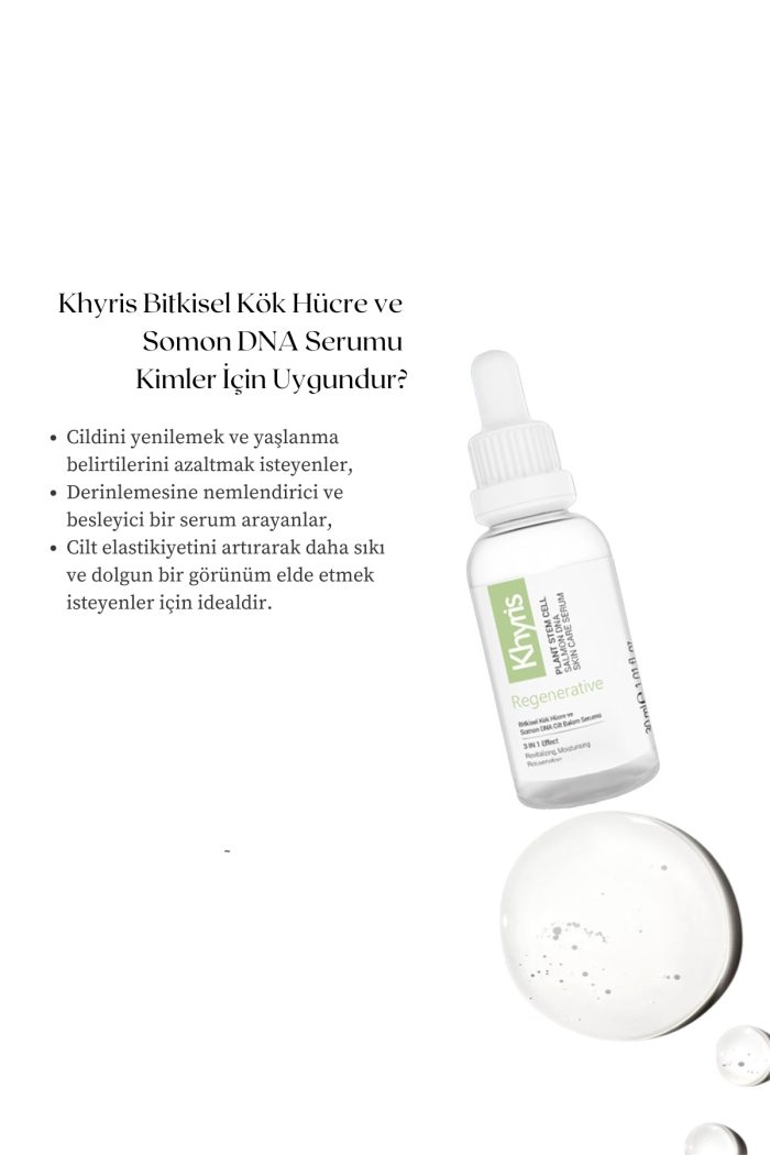 Khyris Yaşlanma Karşıtı Cilt Serumu 30 ml – Somon Dna & Bitkisel Kök Hücre, Yenileyici Ve Aydınlatıcı Etki - Görsel 4